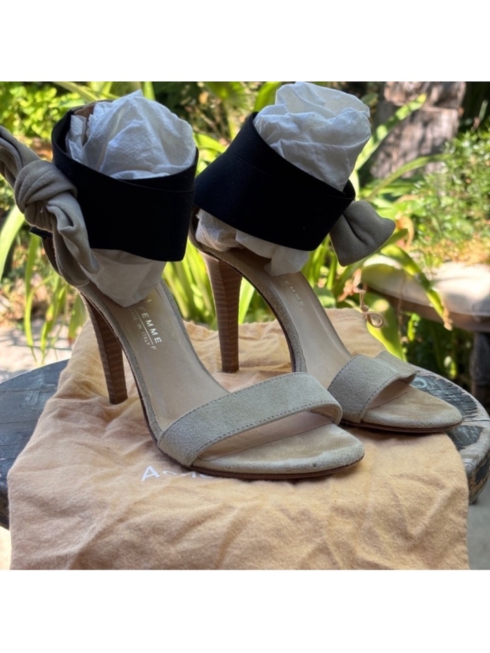 Latitude femme ankle strap bow heels
